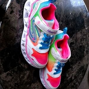 Girls size 3 Light up sketchers